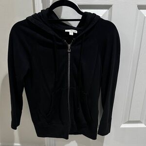 James Perse Black Zip-Up Hoodie